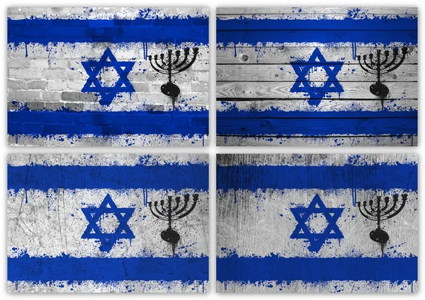 Israel flag collage — Stock Photo, Image