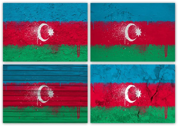 Azerbaijan flag collage — Stock Photo, Image