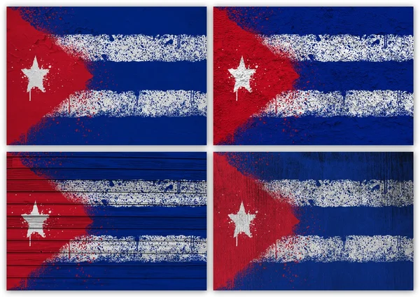 Collage bandera de Cuba — Foto de Stock