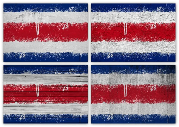 Costa Rica colagem bandeira — Fotografia de Stock