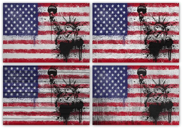 美国国旗拼贴画 — 图库照片