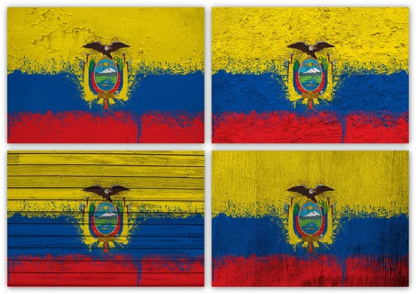 Collage bandera de Ecuador — Foto de Stock