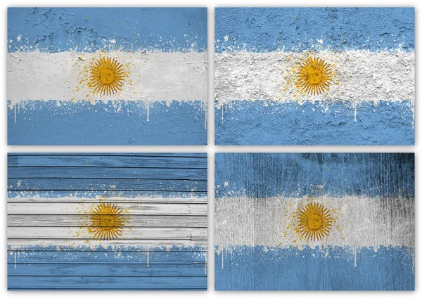 Σημαία της Αργεντινής κολάζ — Φωτογραφία Αρχείου