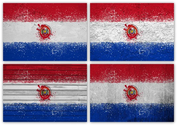 Vlag van Paraguay collage — Stockfoto