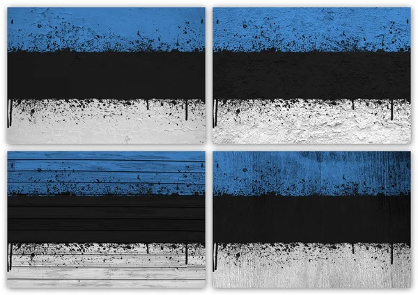 エストニアの旗のコラージュ — ストック写真