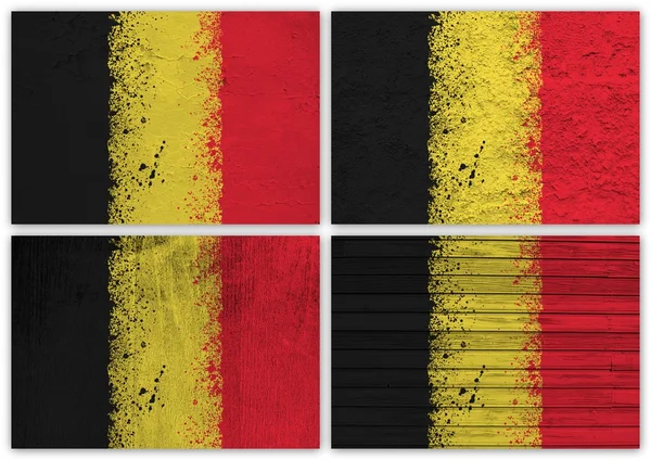 Belgien flagga collage — Stockfoto