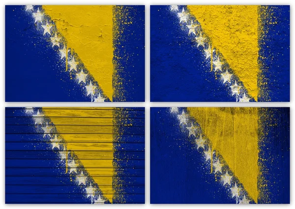 波斯尼亚和黑塞哥维那国旗拼贴画 — 图库照片