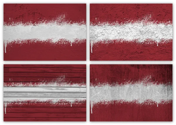 Lettonia collage bandiera — Foto Stock