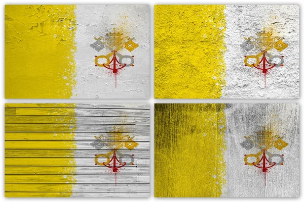 Vatikanens flagga collage — Stockfoto