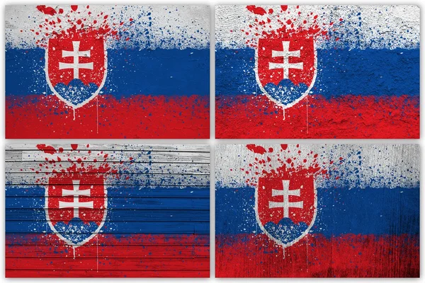 Slovakya bayrağı kolaj — Stok fotoğraf