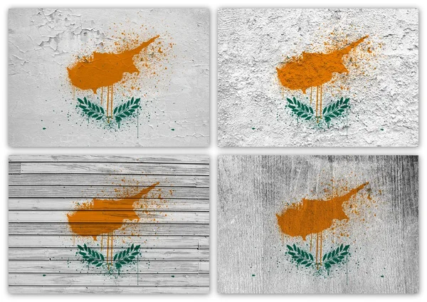 Cyperns flagga collage — Stockfoto