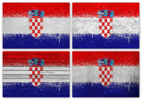 Chorvatsko vlajka koláž — Stock fotografie