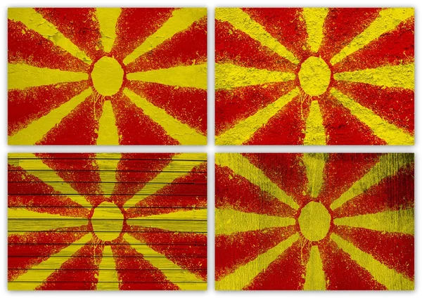 マケドニアの旗のコラージュ — ストック写真