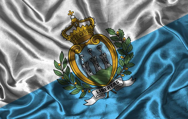 Silk Flag of San Marino — Stock Photo, Image