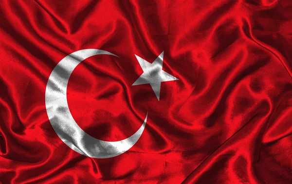 Seidenfahne der Türkei — Stockfoto