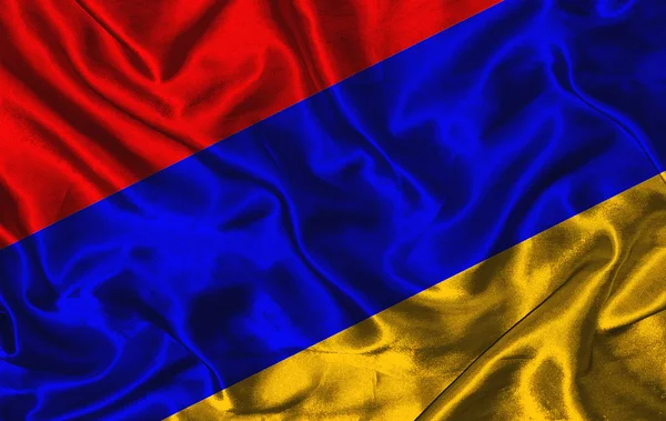 Silk flagga Armenien — Stockfoto