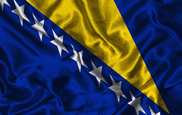 Bandera de seda de Bosnia y Herzegovina —  Fotos de Stock