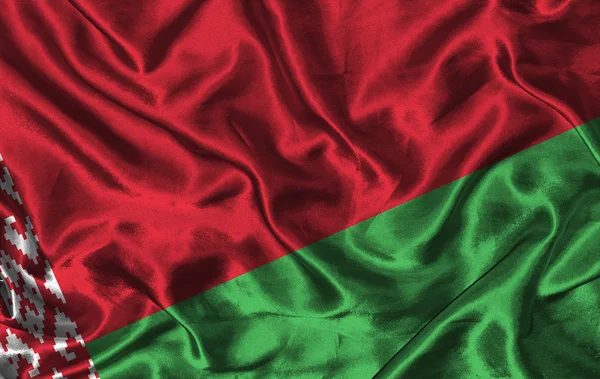 벨로루시의 실크 깃발 — 스톡 사진
