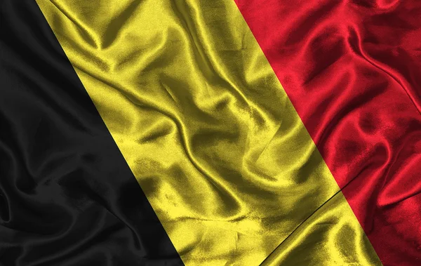 Drapeau de soie de Belgique — Photo