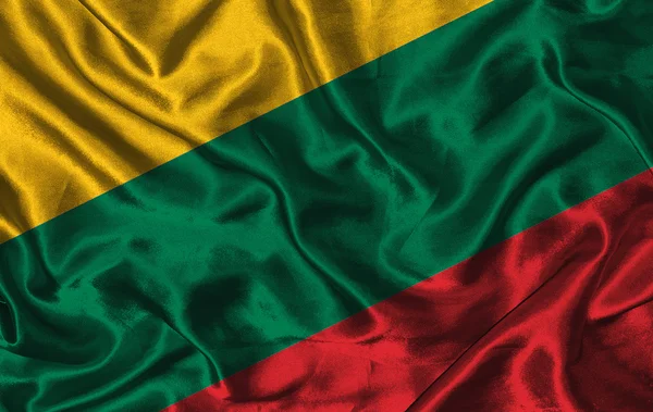 Silk Flag of Lithuania — Stock Photo, Image