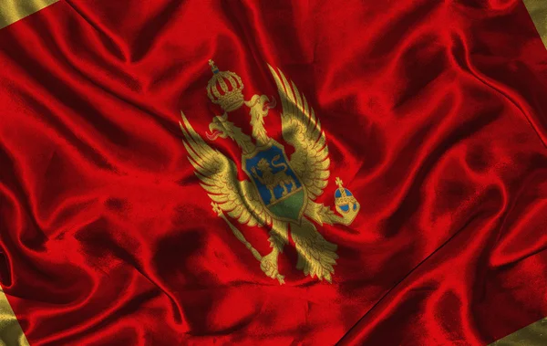 Bandera de seda de Montenegro — Foto de Stock
