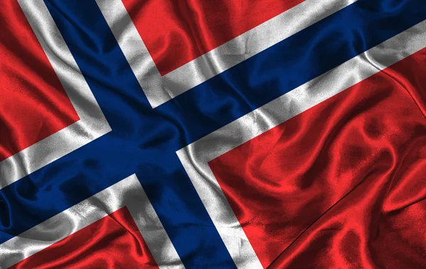 Silk Flag of Norway — Stock Photo, Image