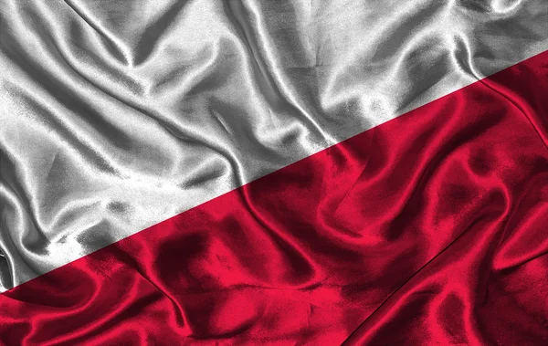 Silk Flag of Poland — Stock Photo, Image