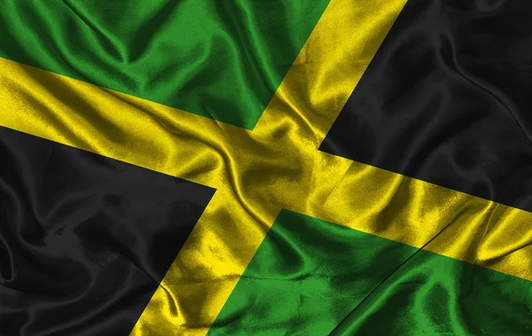 牙买加的丝绸旗帜 — 图库照片