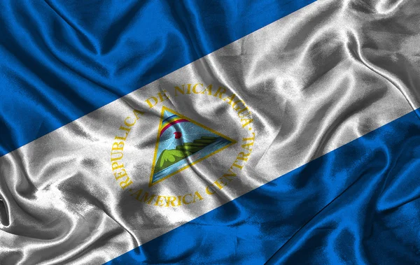 Шовкові прапор Нікарагуа — стокове фото