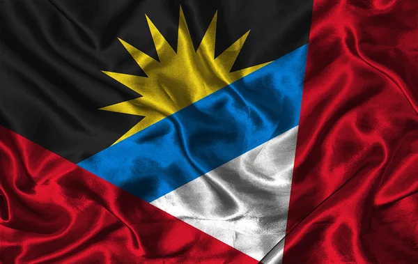İpek antigua ve barbuda bayrağı — Stok fotoğraf