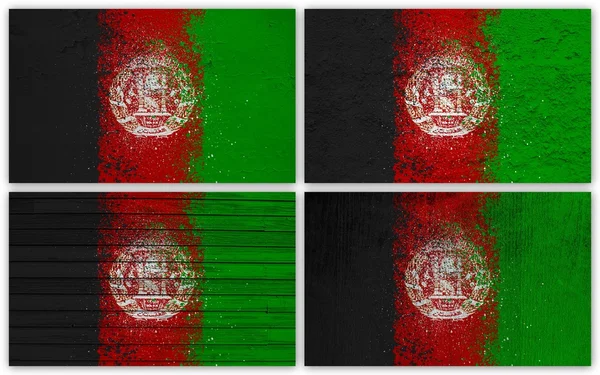 阿富汗国旗拼贴画 — 图库照片