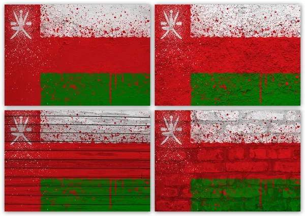 Oman flag collage — Stock Photo, Image