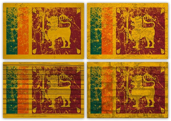 Collage bandiera Sri Lanka — Foto Stock