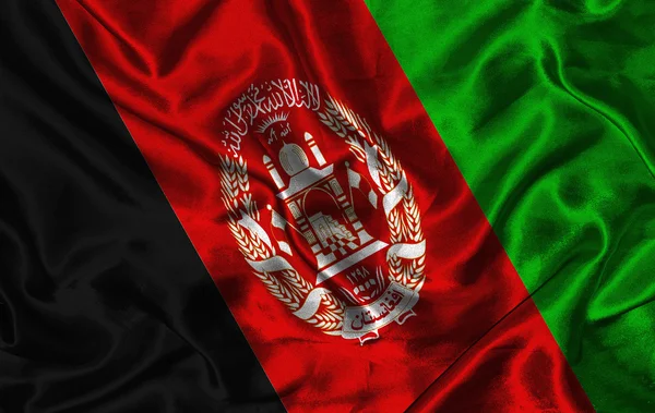 Bandera de seda de Afganistán — Foto de Stock