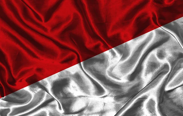 Hedvábné vlajka Indonésie — Stock fotografie