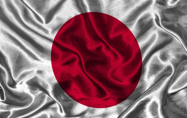 Silk Flag of Japan — Stock Photo, Image