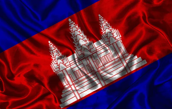 Silk Flag of Cambodia — Stock Photo, Image
