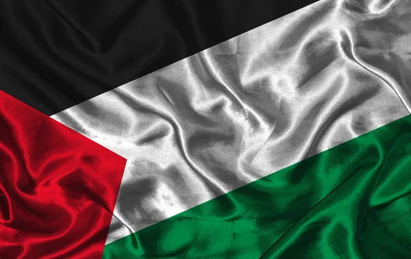 Silk Flag of Palestine — Stock Photo, Image