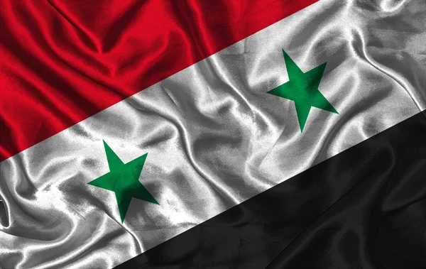 Zijde vlag van Syrië — Stockfoto