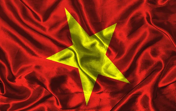 Silk Flag of Vietnam — Stock Photo, Image