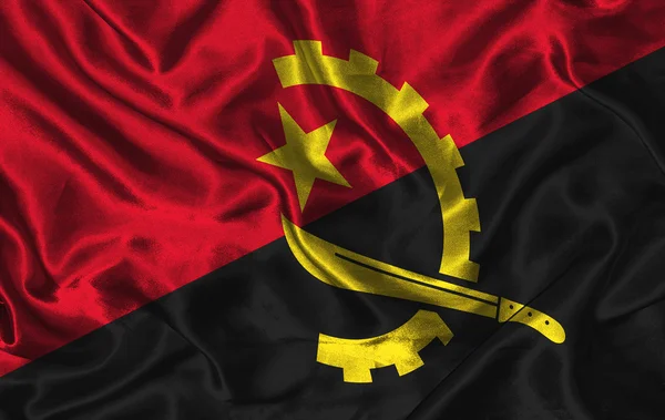 Bandeira da Seda de Angola — Fotografia de Stock