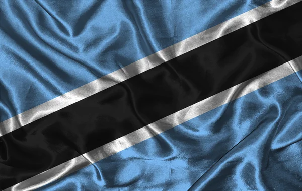 Bandera de seda de Botswana — Foto de Stock