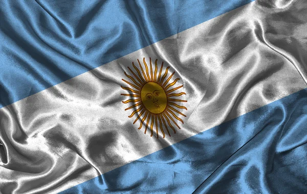 Bandeira de seda da Argentina — Fotografia de Stock