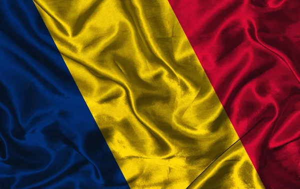 Silk Flag of Chad — Stock Photo, Image