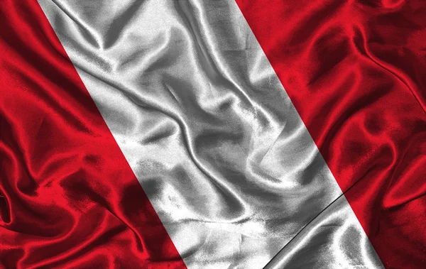 Zijde vlag van peru — Stockfoto