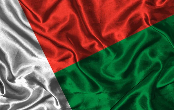 Silk Flag of Madagascar — Stock Photo, Image