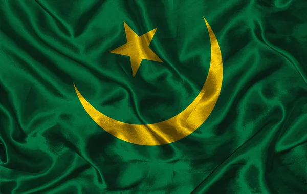 모리타니의 실크 깃발 — 스톡 사진