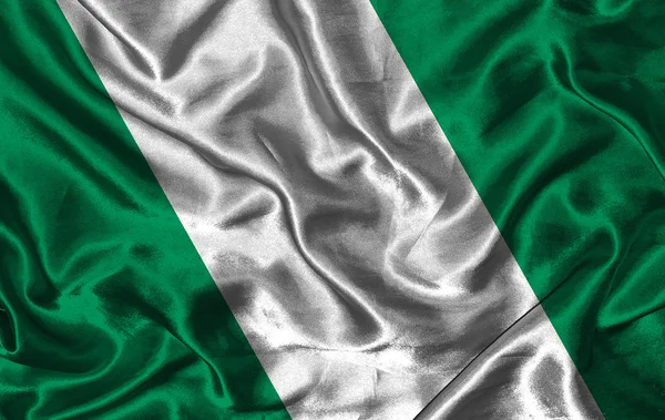 Bandeira da seda da Nigéria — Fotografia de Stock