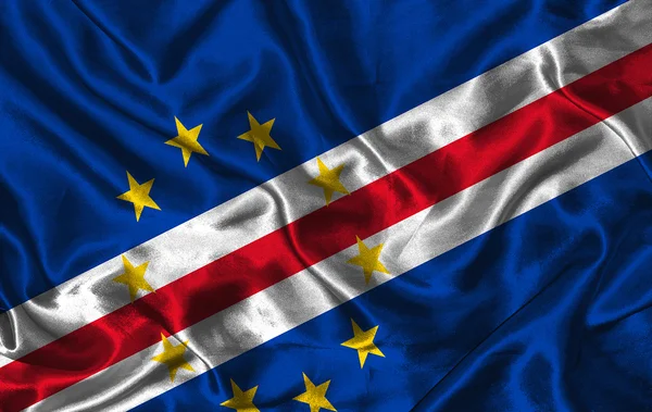 Silk Flag of Cape Verde — Stock Photo, Image