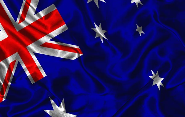 Selyem-Ausztrália zászlaja — Stock Fotó